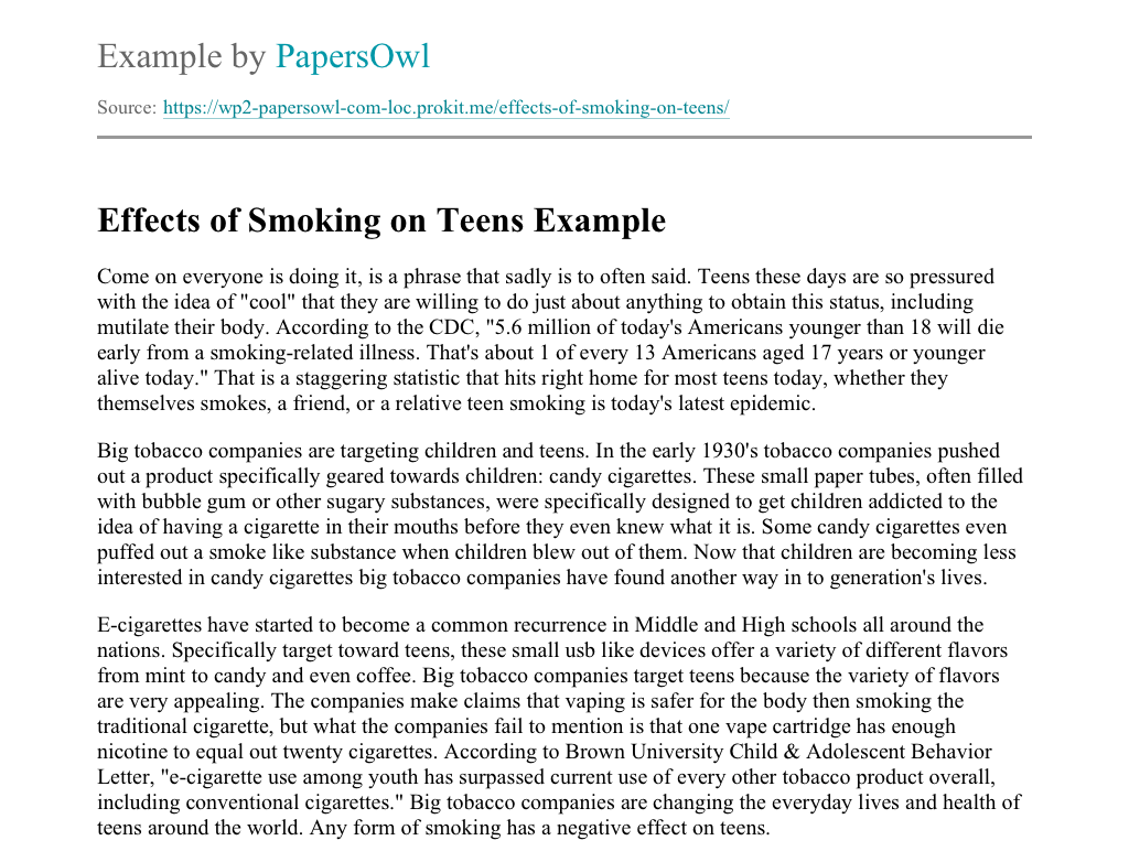 Argumentative Essay Sample on Smoking in Public Places %%sep%% %%sitename%%
