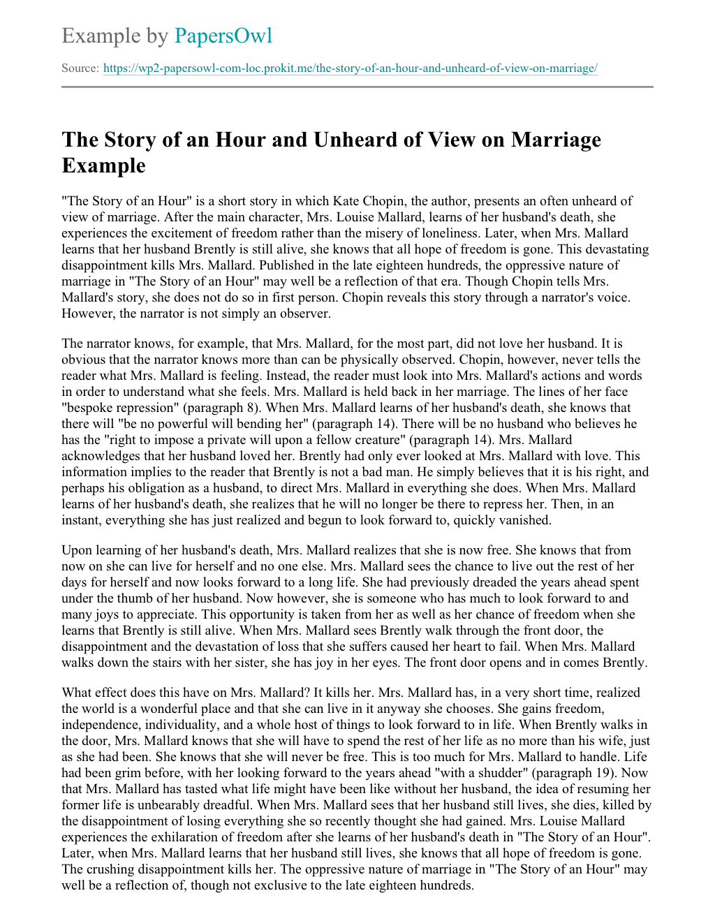 The Story of an Hour Argumentative Essay - blogger.com