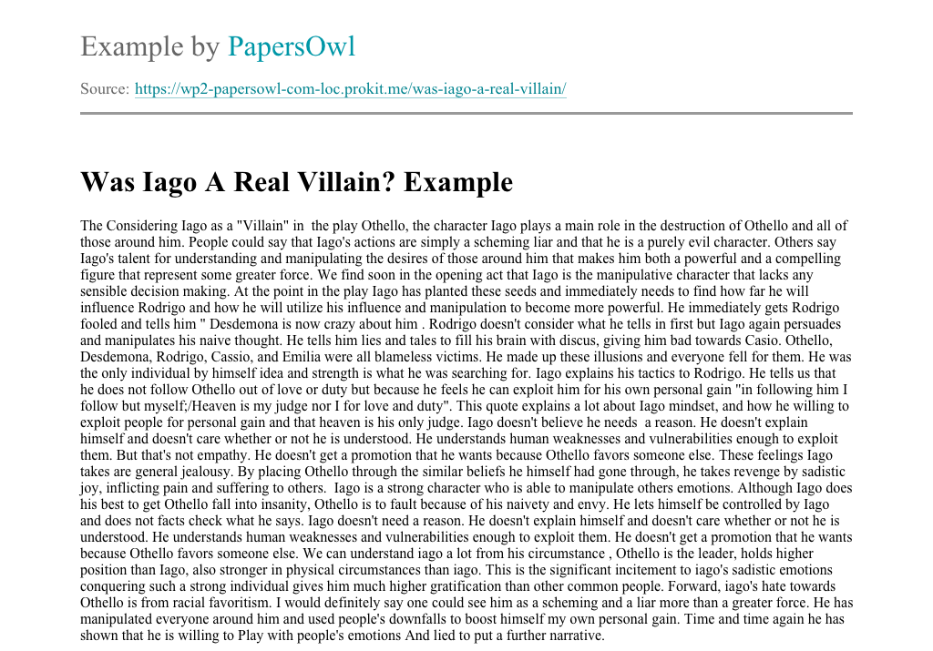 Why does iago want revenge on othello picture