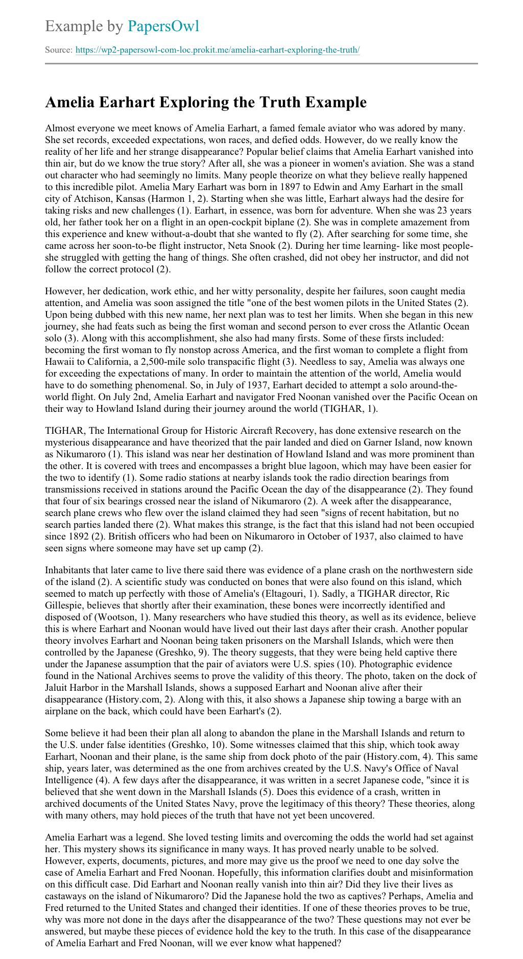 Latest news on amelia earhart picture