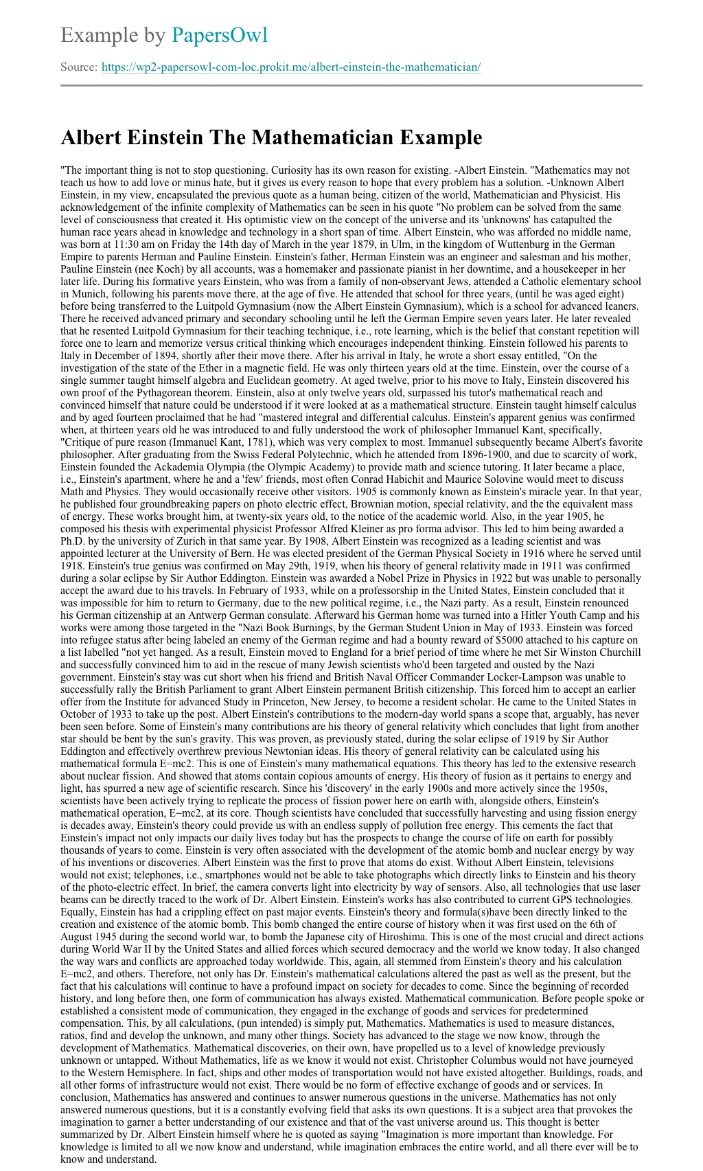 The world as i see it meaning picture