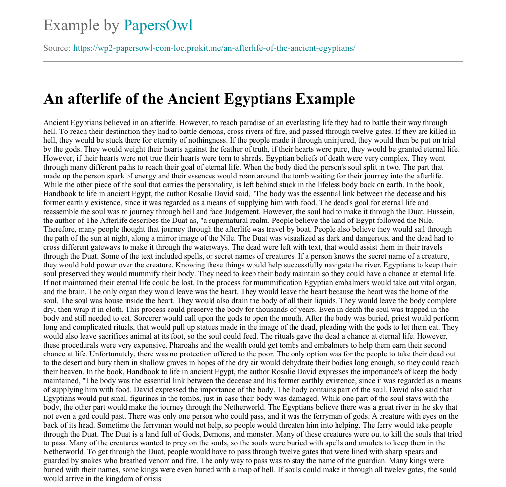 Afterlife essay picture