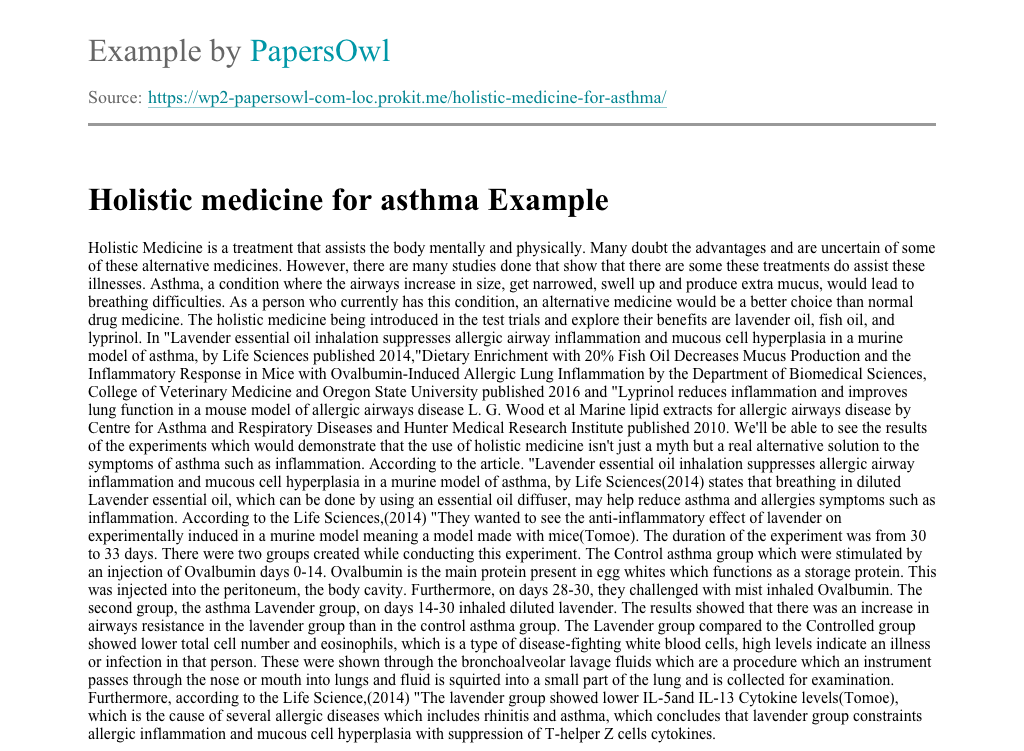 Holistic health essay example picture