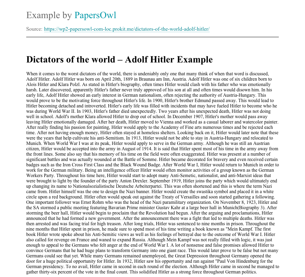 adolf hitler essay introduction