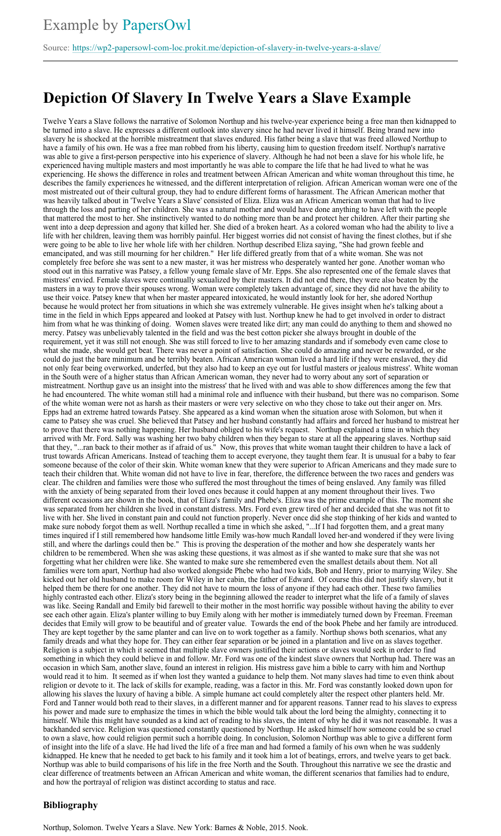 Free 12 Years a Slave Essay Examples and Topic Ideas on GraduateWay twelve years a slave essay