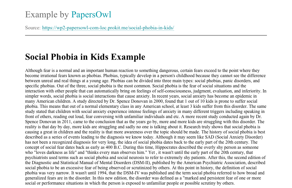 Phobias Research Paper Example - blogger.com