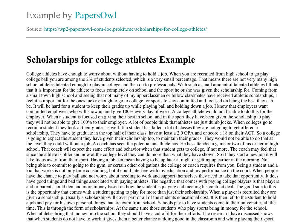 High school student essay examples picture