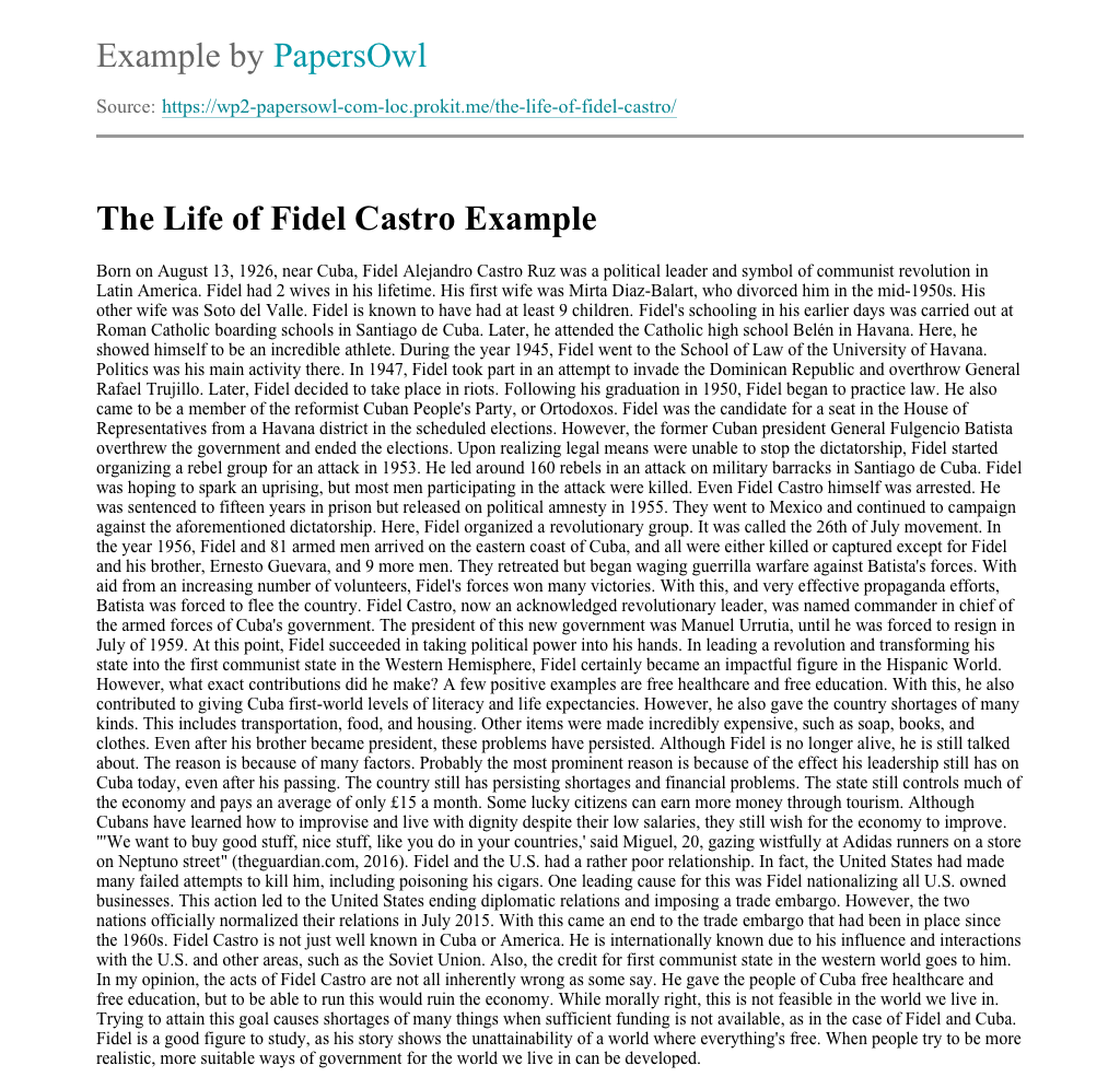 Castro essay 3 06 picture