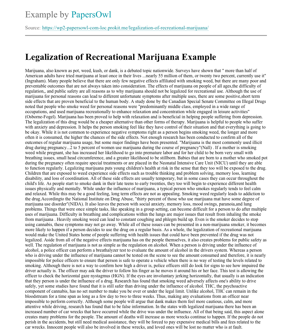 Free Essays on Marijuana Legalization, Examples, Topics, Outlines - WritingUniverse