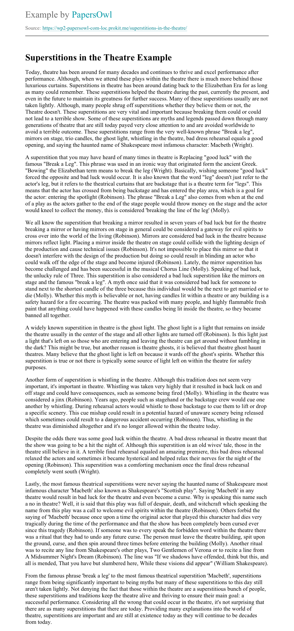 Conclusion about superstition picture