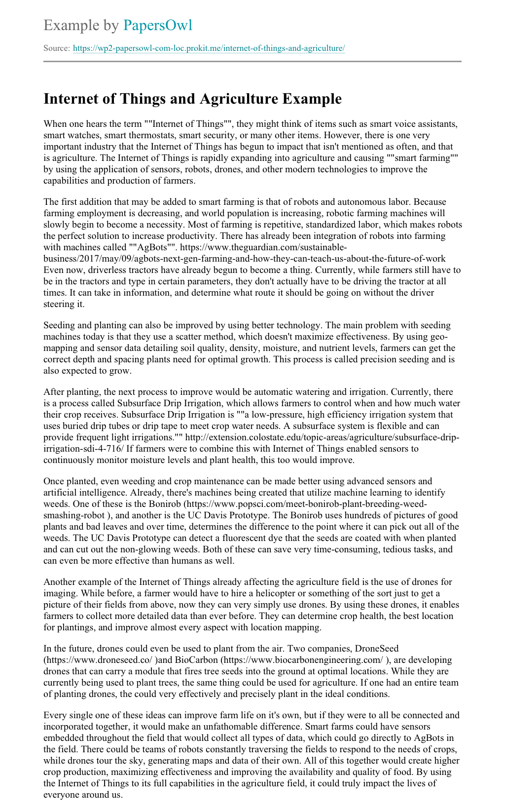 Free Agriculture Topics for Writing - Essay Samples and Research Paper Examples