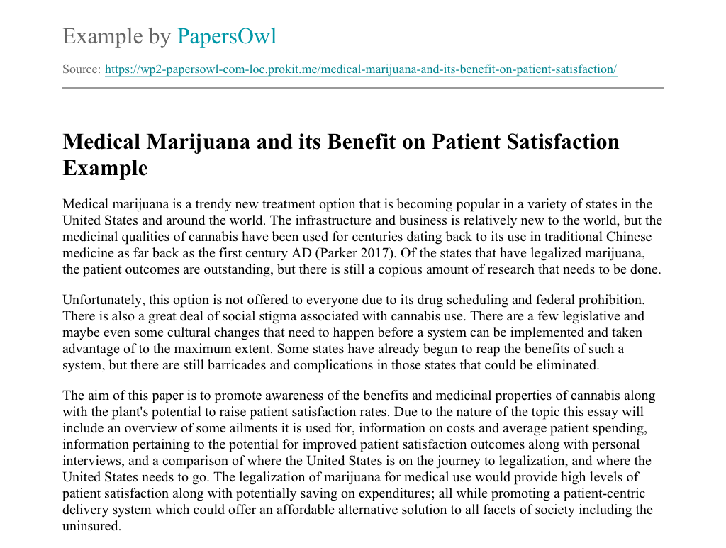 medical marijuana essay title
