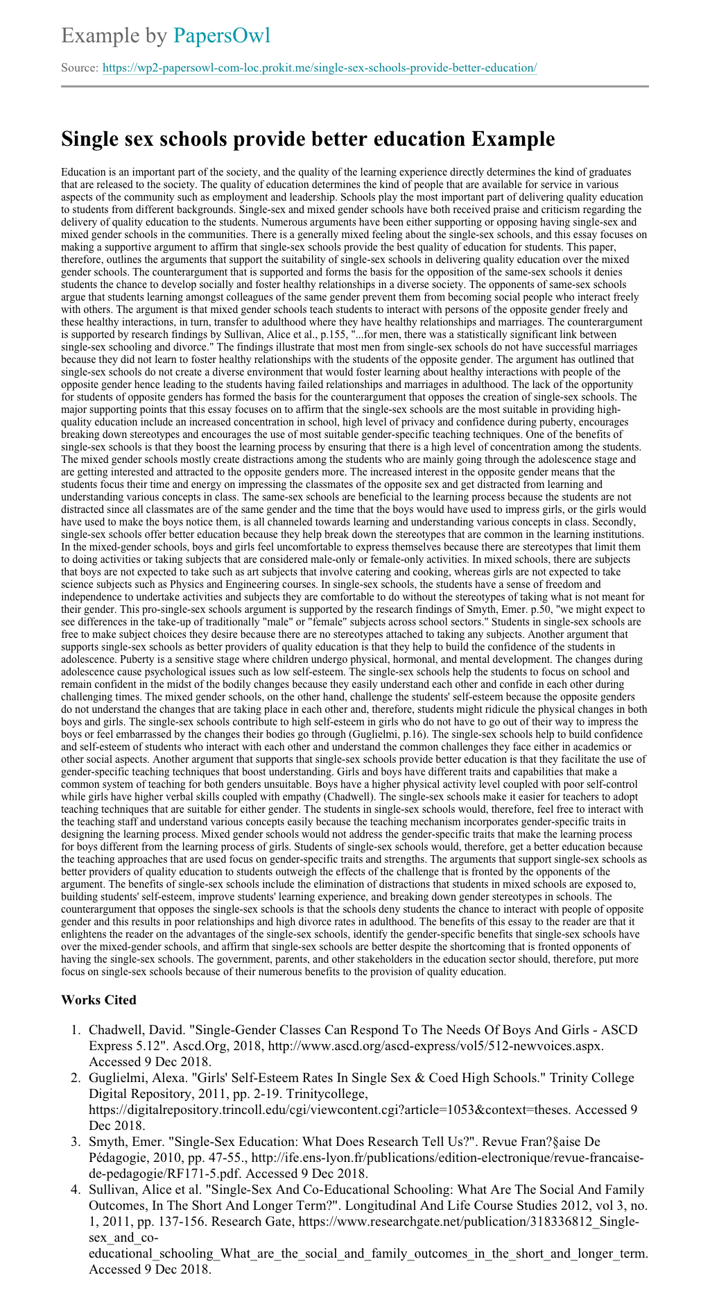 argumentative essay on sex education in schools