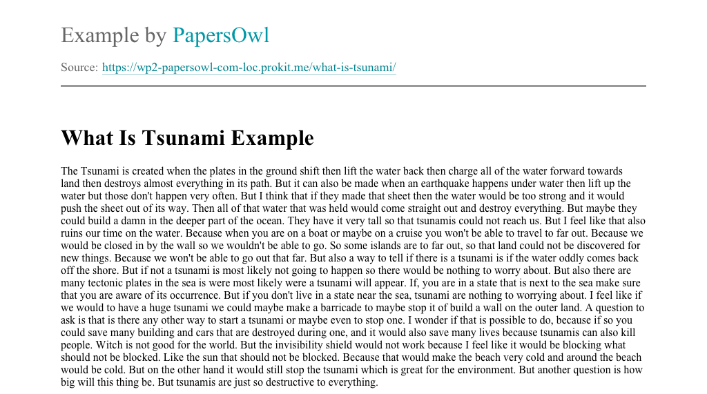 Tsunami Essay in English WIKILIV