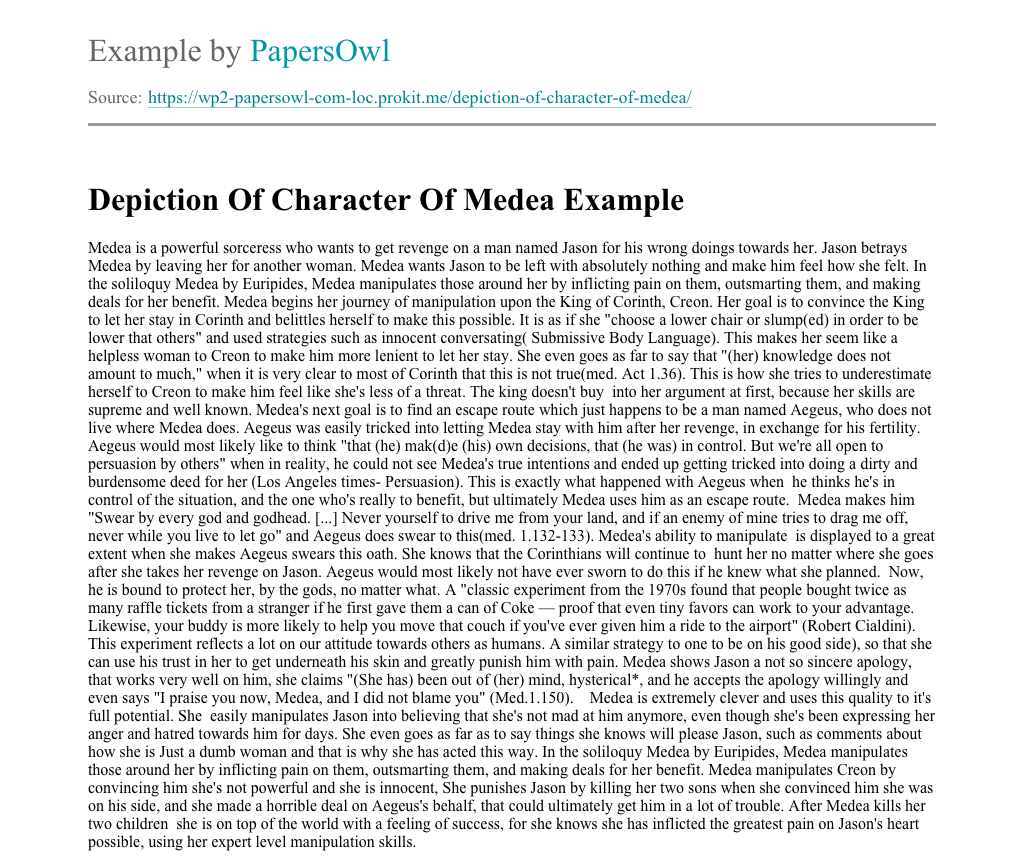 Medea: Suggested Essay Topics | SparkNotes