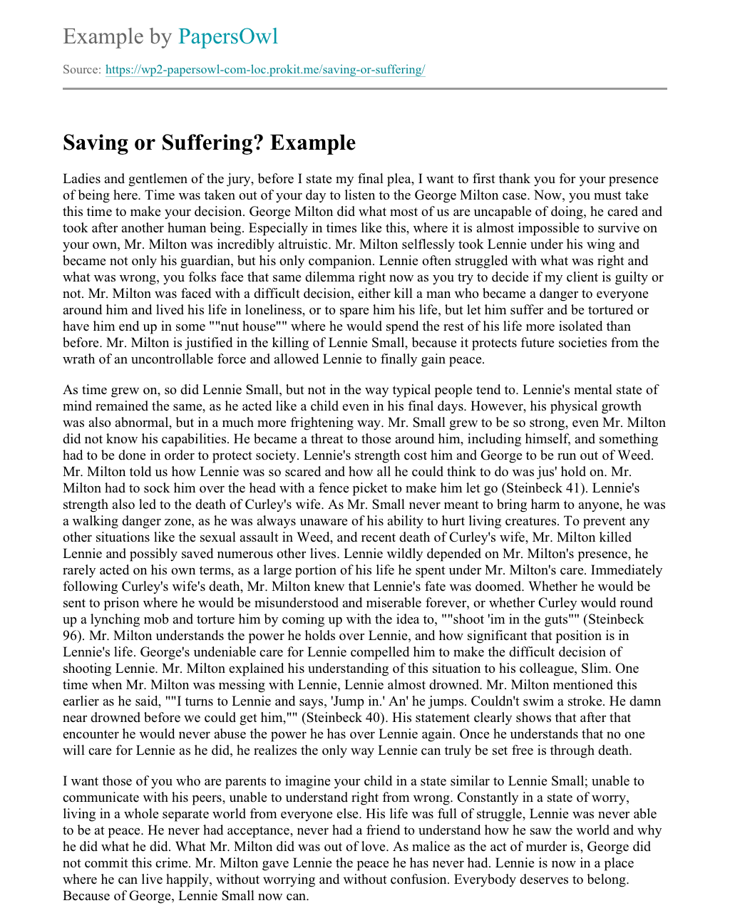 Speech about suffering picture