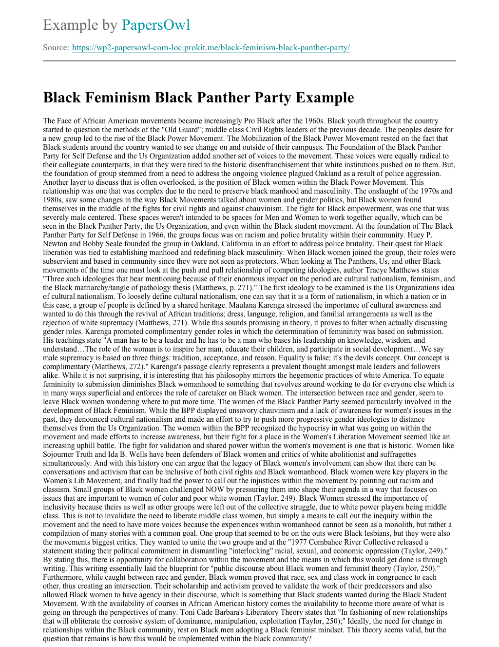 The black panthers: vanguard of the revolution essay picture