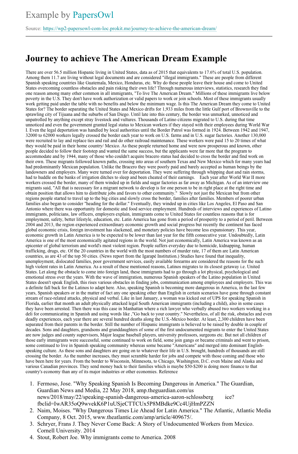 Achieving the american dream essay picture