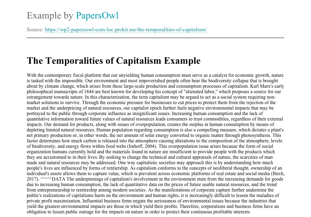 argumentative essay about capitalism