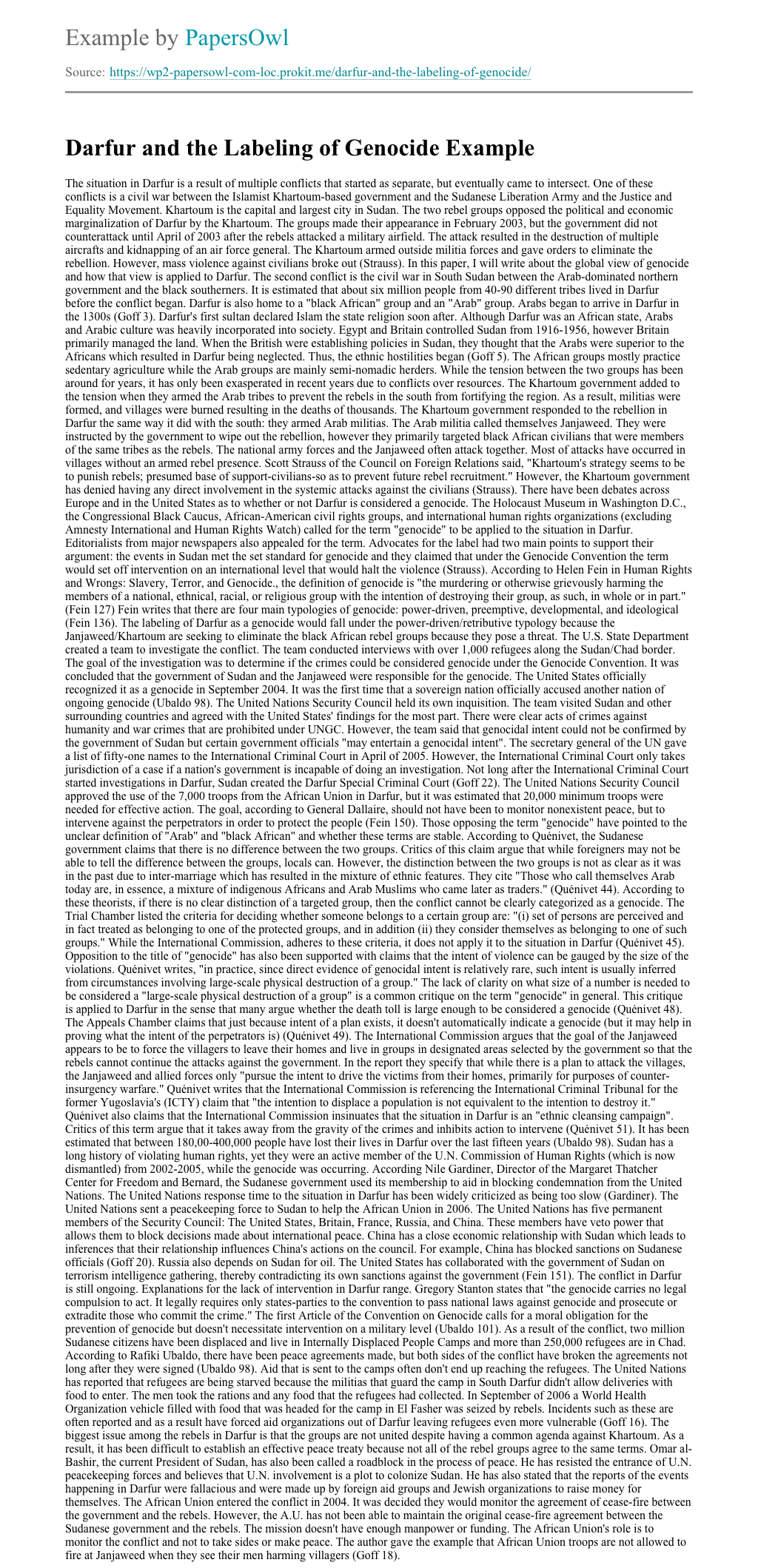 Essays about darfur image