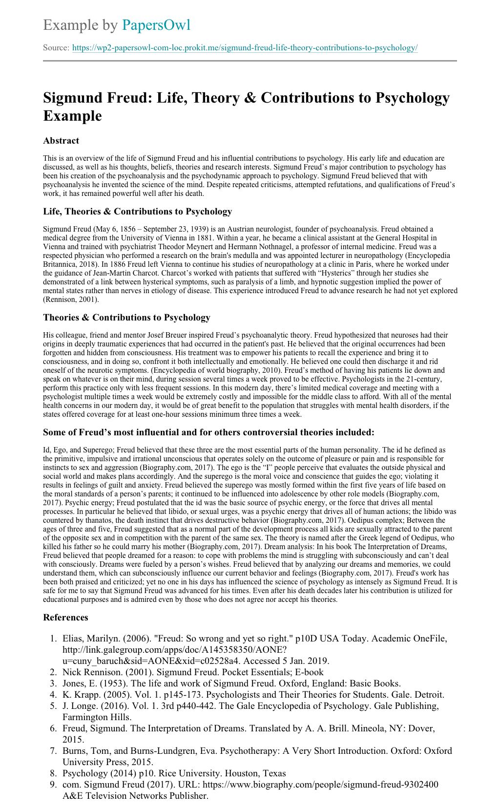 Psychoanalytic theory essay conclusion picture