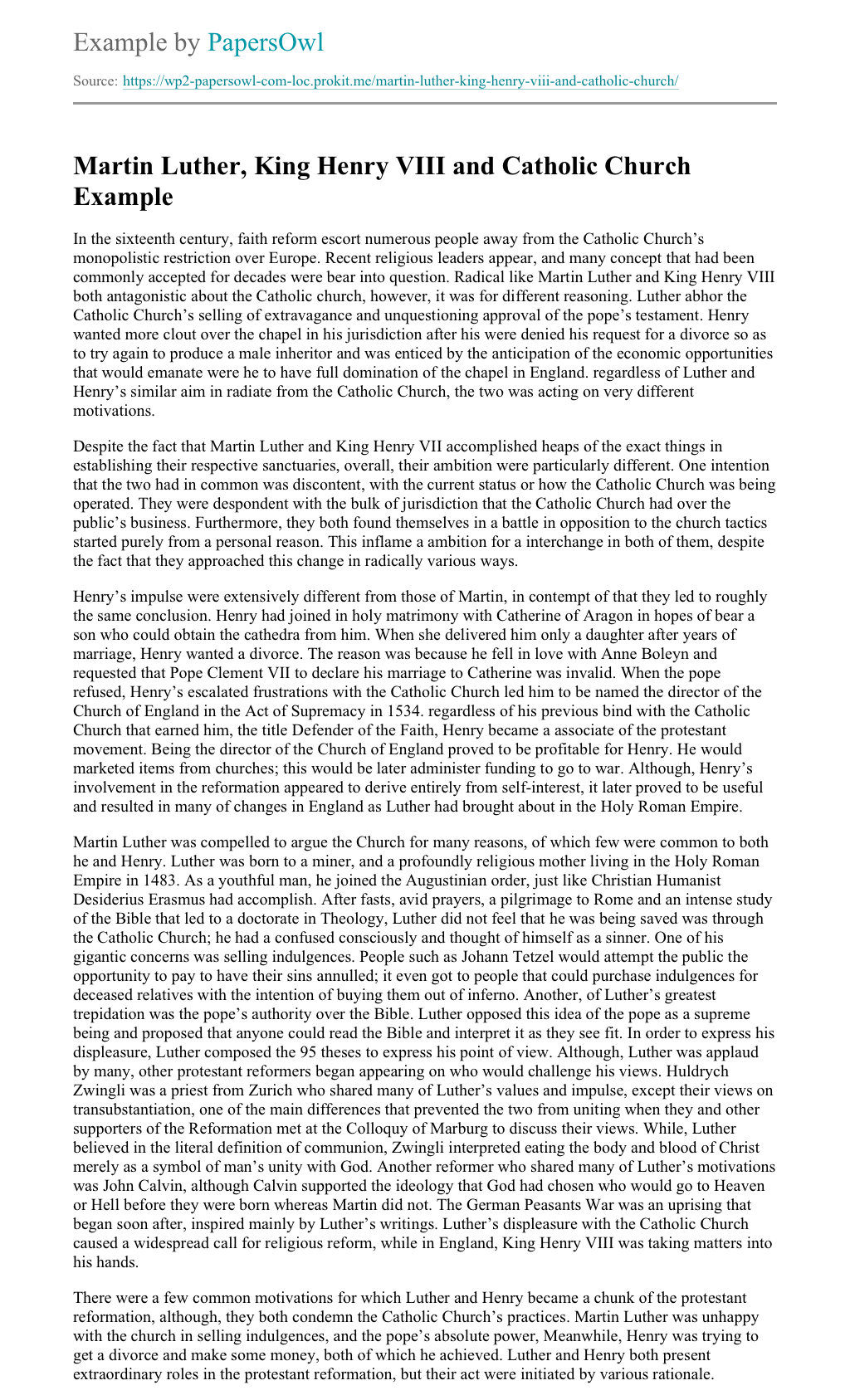Essay on martin luther king