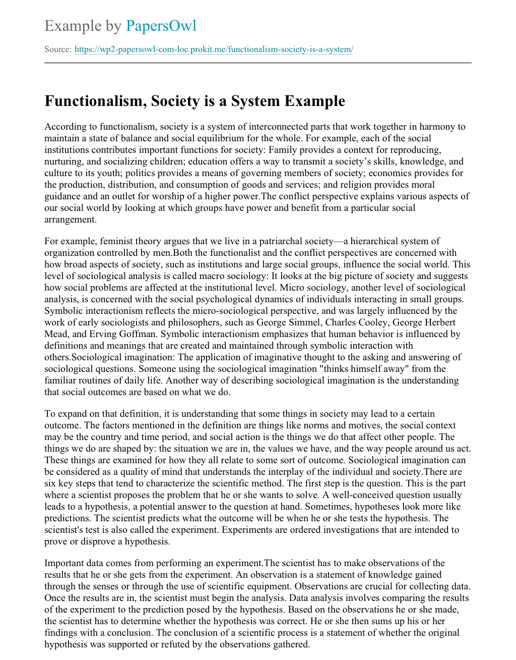 Functionalist theory sociology definition image