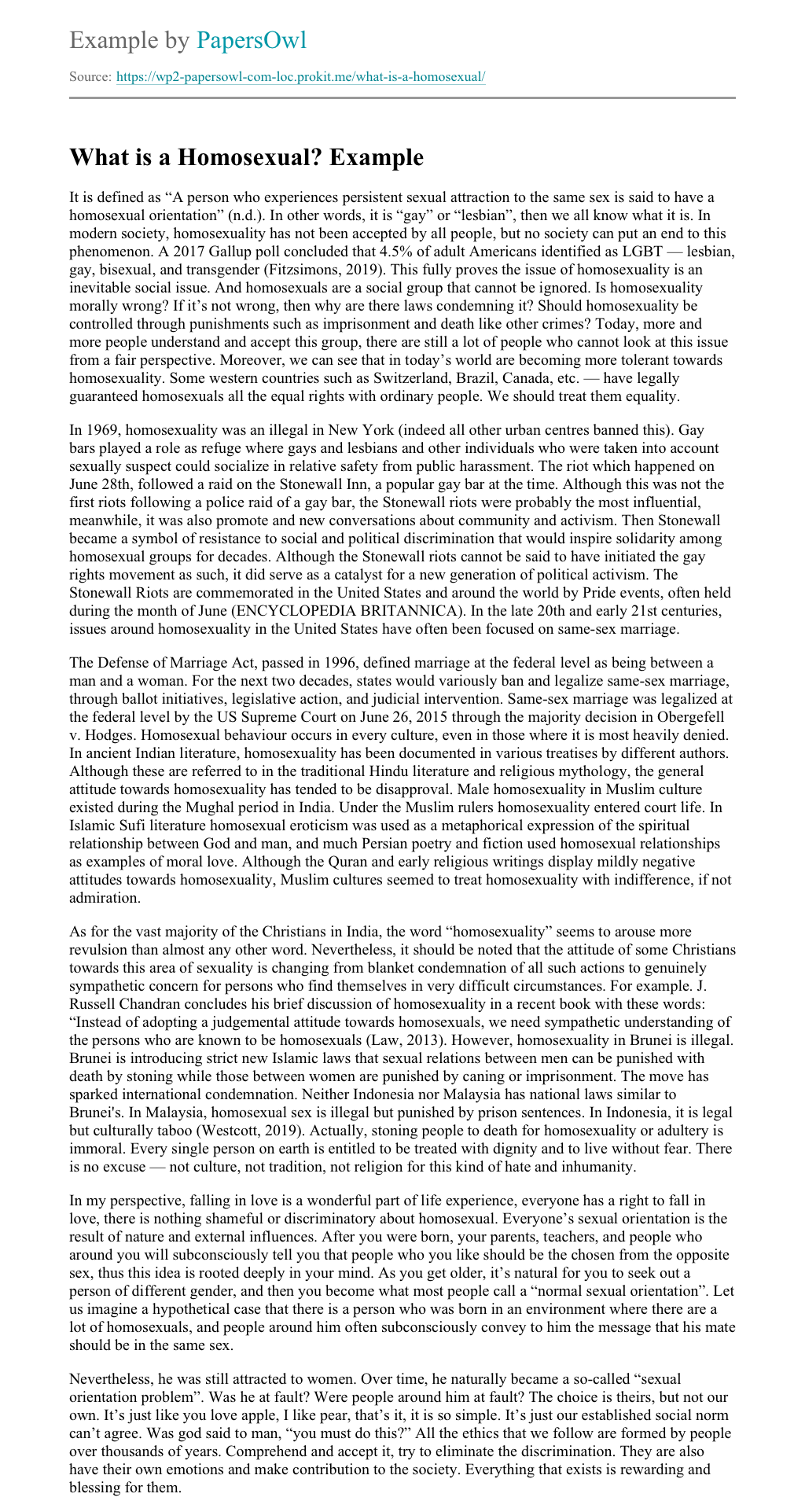 Gays in the military - Essay - words
