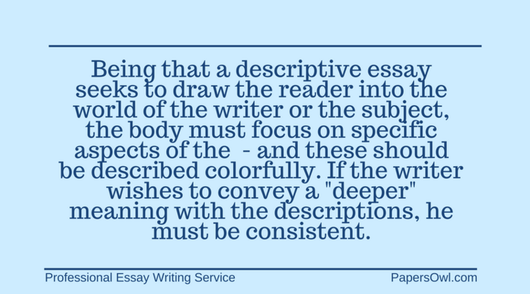 what is descriptive essay