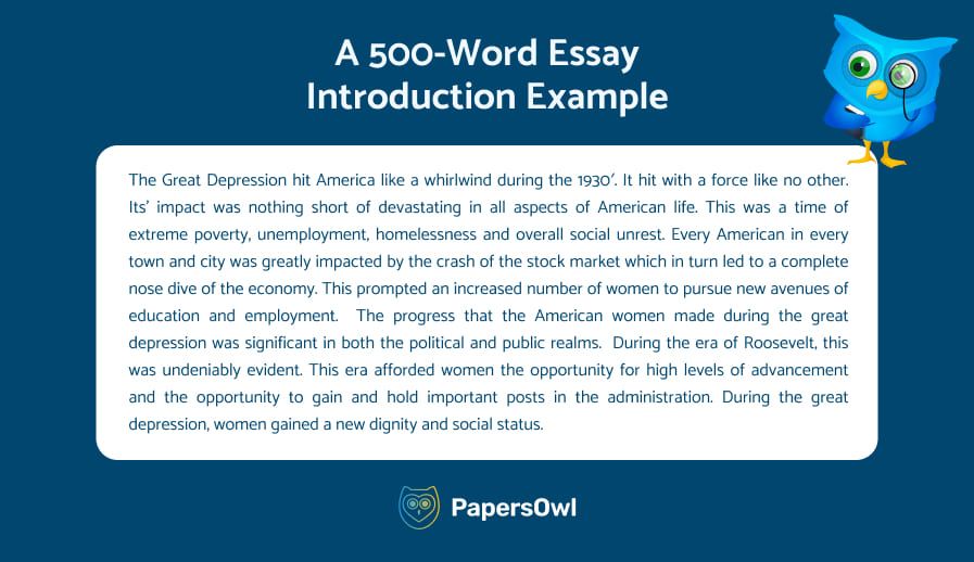 500 words essay example