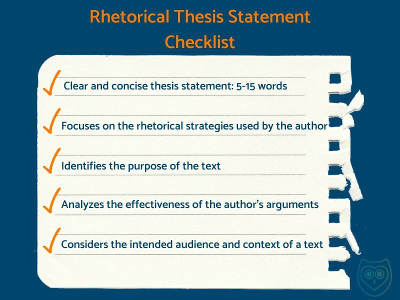 thesis statement rhetorical analysis essay