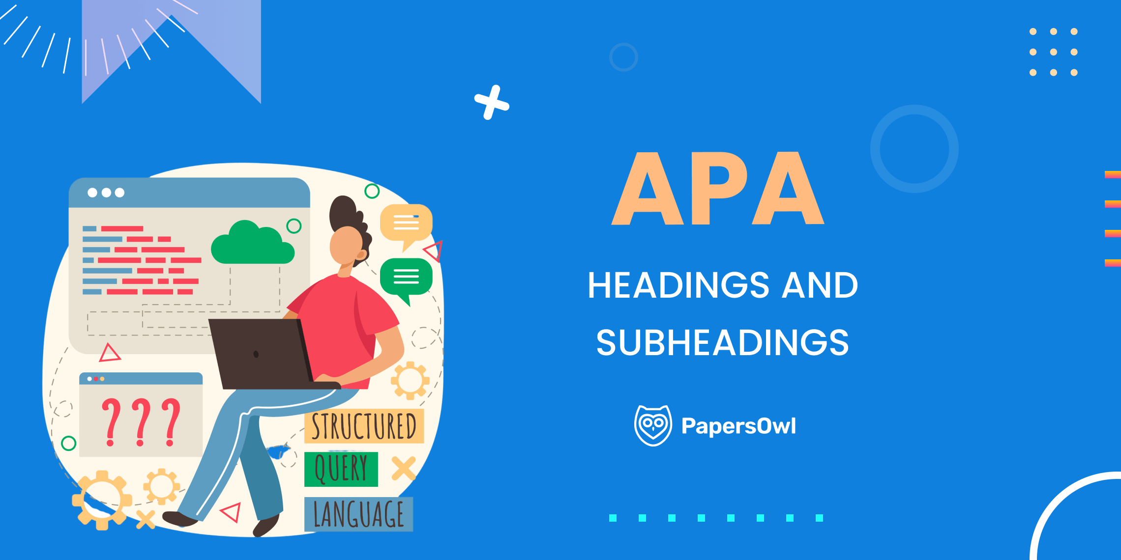 Illustration showing how to structure an academic paper using APA 7th edition heading levels for organized writing.