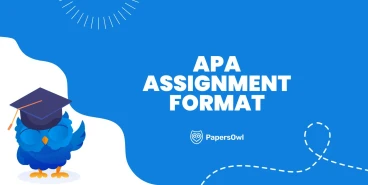 APA assignment format guide illustrating title page, headings, and paper organization