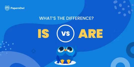 Comparing the difference between 'is' and 'are' in English grammar.