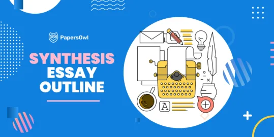 Visual guide to creating a synthesis essay outline with key steps