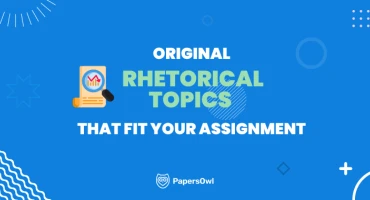 A student analyzing rhetorical analysis essay topics with charts and ideas on a whiteboard.