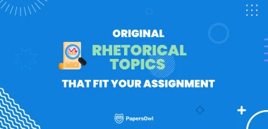 A student analyzing rhetorical analysis essay topics with charts and ideas on a whiteboard.