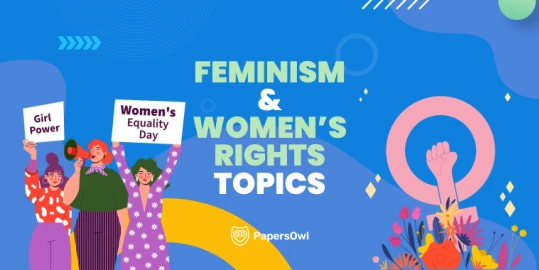 Group of people holding signs advocating for women's rights and feminism.