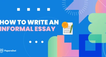 Step-by-step guide for writing an informal essay with visual examples and tips.