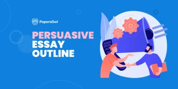 Infographic illustrating persuasive essay outline with key components like introduction and arguments