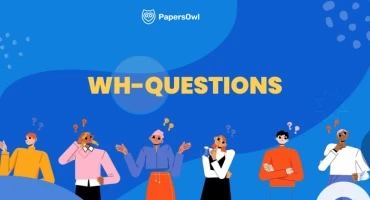 Group of diverse people with question marks above their heads, illustrating Wh-questions in English grammar.
