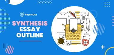 Visual guide to creating a synthesis essay outline with key steps