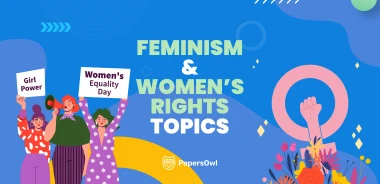 Group of people holding signs advocating for women's rights and feminism.