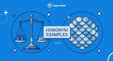 A blue-themed educational illustration showing examples of English homonyms for the word 'scale', featuring a weighing balance on the left and fish scales on the right.