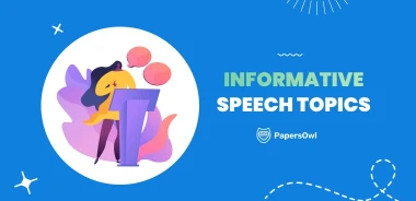 Person giving an informative speech with a microphone