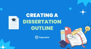 Guide on creating a dissertation outline with essential academic elements and illustrations.
