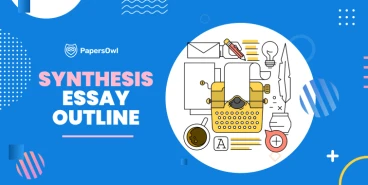 Visual guide to creating a synthesis essay outline with key steps