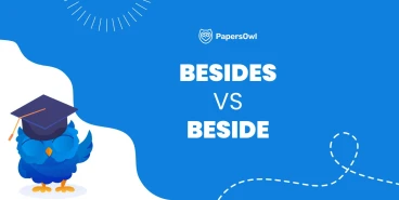 Grammar guide comparing "besides" vs. "beside" with usage rules and examples