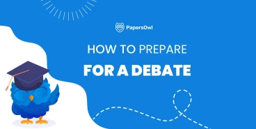 How to prepare for a debate infographic with key argument planning and speaking strategies