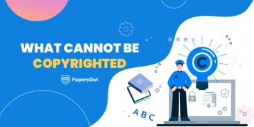 Explanation of what cannot be copyrighted, with icons related to copyright laws and restrictions.